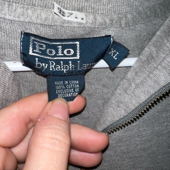 Polo by Ralph Lauren Quarter Zip Grey Sweater - Picture 6 of 6